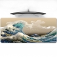 Eco-friendly Sea Waves Japanese Style Mouse Pad 4mm Thickness for Gaming Keyboard Anti-slip Rubber Base Desk Mat